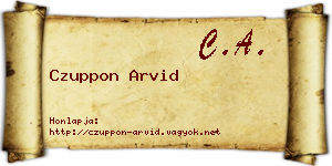 Czuppon Arvid névjegykártya